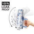 thumbnail image 3 of OBREWU Blue Floral Pattern Tumbler with Handle and Lid,Blue Floral Pattern 40oz Double Wall Vacuum Insulated Tumbler,Cups Gift for Women and Men, 3 of 7