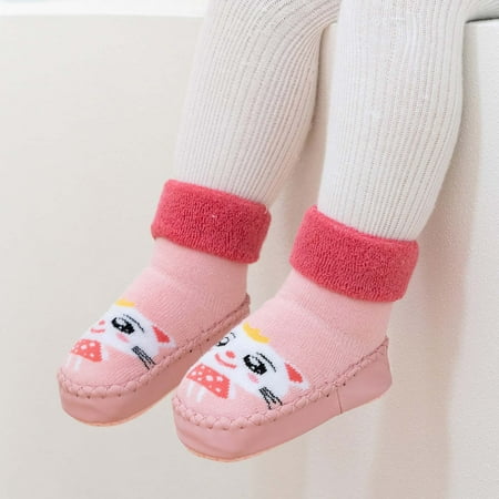 

Quealent Booties Snow Girls Shoes Walkers Soft Boots Boys Cotton Baby Warm Baby Shoes Baby Girl Booties Pink 6 Months