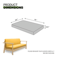 thumbnail image 6 of Solid Futon Cover Slipcover Fit 6"- 8" Futon Mattresses Yellow, Full Size 54x75 Inch, 6 of 9