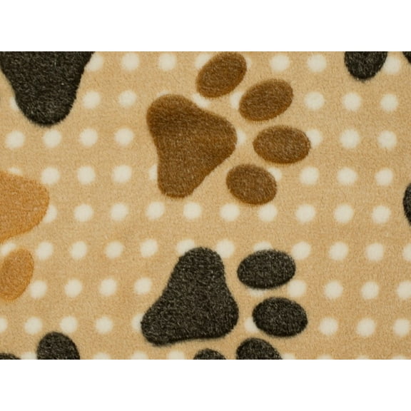 Plush Fleece Fabric Brown - per yard
