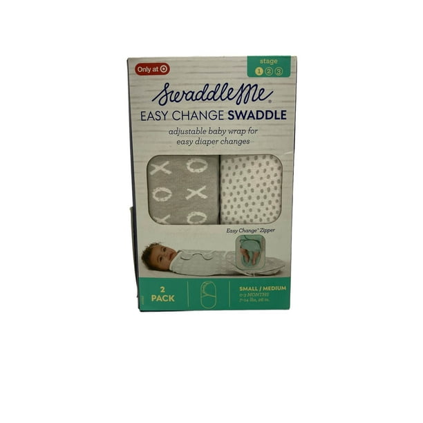 Open Box SwaddleMe Original Swaddle Wrap With Easy Change, 2pk, Small
