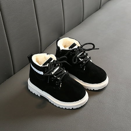 

Clearance Sales Online Deals Toddler Shoes Boys Girls British Style Knitted Elasticated Fashion Laceing Non Slip Thicken Keep Warm Comfortable Boots