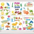 thumbnail image 2 of Summer Window Clings Decals for Window Decorations with Colorful Designs, 2 of 6