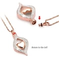thumbnail image 6 of Eye of Heart Cremation Jewelry Urn Ashes Necklace for Women Dad Memorial Ashes Holder Keepsake Pendant Locket Necklace for Loved One, 6 of 7