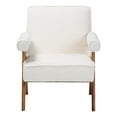 thumbnail image 3 of Baxton Studio Georgina Japandi Accent Chair, Walnut Brown, 3 of 10