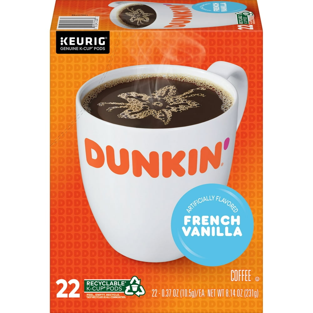 Dunkin' French Vanilla Flavored, Keurig KCup Pods, 22 Count Walmart