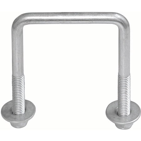 Zinc U-Bolt  7/16 D x 3-1/8 W x 4 L