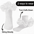 thumbnail image 5 of White Ruffle Socks Girls Socks Double Big Lace Socks Comfortable Frilly Pageant Dress Princess Style Socks Kids, 5 of 6