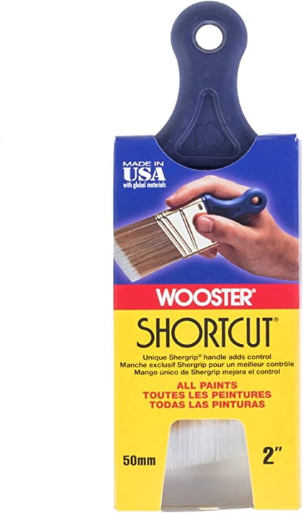 Wooster Shortcut Angle Sash Paintbrushes - 2-Inch Synthetic Blend (Pack Of 6) For Tight Spaces