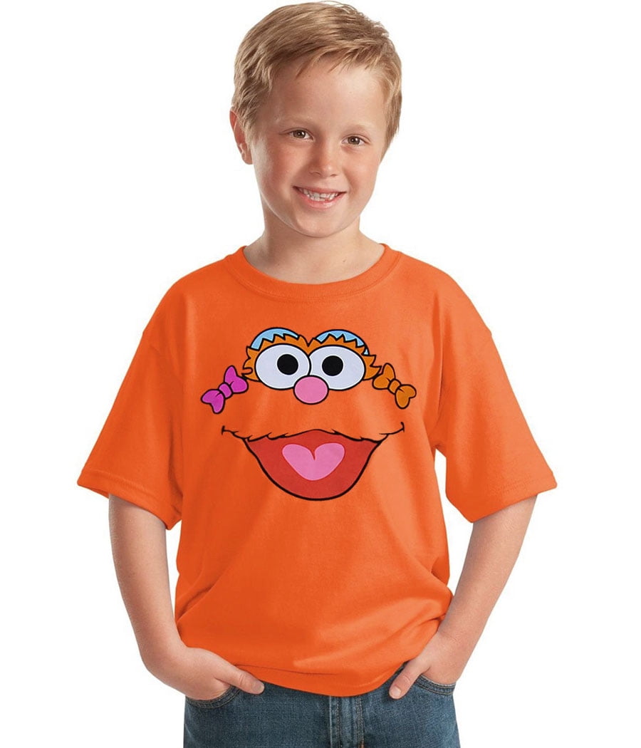 kooi handelaar spade Sesame Street Zoe Face Youth Kids T-Shirt - Walmart.com