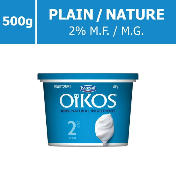 OIKOS Yogourt grec nature, 2% M.G., 500g