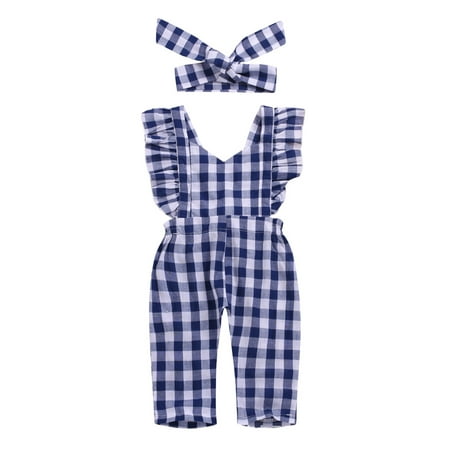 

Sngxgn Girl s Two Tone Button Front Sleeveless Belted Rib Knit Rompergirlss rompers and jumpsuits Blue 6-12 Months