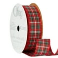 thumbnail image 3 of (2 pack) Offray Ribbon, Red 7/8 inch Plaid Ribbon, 9 feet, 3 of 7
