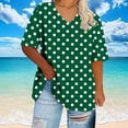 thumbnail image 6 of Plus Size Tops for Women Dressy Casual Short Sleeve Summer Shirts Oversized V Neck T Shirt Loose Fit Tunic Blouses Fashion Printed Graphic Tees Ropa Mujer Women Clothes On Online Sales, 6 of 6