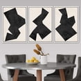 thumbnail image 3 of PixonSign Framed Canvas Print Wall Art Set Geometric Art Deco Black Polygon Variety Abstract Shapes Illustrations Modern Art Minimalism Decorative for Living Room, Bedroom, Office - 24"x36"x3 White, 3 of 5