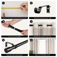 thumbnail image 4 of 2pcs Curtain Rod Bracket Extendable Curtain Poles,No Drill Curtain Holder with Cap Finials Tap Right Into Window Frame Quick Hang for Bedroom Kitchen Window Valance Decoration, 4 of 8