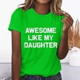 thumbnail image 4 of Fiudx Ofertas Flash Del Día Solo En Línea Camiseta Estampada Informal y de Moda para Mujer con Cuello Redondo y Top de Manga Corta, 4 of 4
