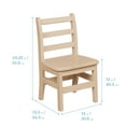 thumbnail image 3 of ECR4Kids 30in x 30in Square Hardwood Table and Two 12in Chairs, Antique White, 3-Piece, 3 of 9