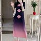 thumbnail image 3 of Vestido de fiesta plisado para mujer, elegante, de lujo, informal, largo, midi, vestidos de noche de lujo, estilo Koeran 2023, ropa femenina, vestido de una pieza, 3 of 5