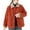 Red, variant on MELDVDIB Womens Fuzzy Fleece Jackets Turn Down Collar Button-Front Oversized Coat with Pockets Warm Casual Outerwear for Daily Wear