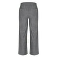 thumbnail image 5 of LNWUY Mens Corduroy Straight Leg Pants Long Solid Elastic Waist Casual Pants Loose Fit Going Out Pants with Pockets Gray M, 5 of 6