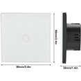 thumbnail image 3 of Single Pole Touch Switch, Intelligent Touch Switch with Wireless Remote Control, Glass Panel for Home Office(White), 3 of 5