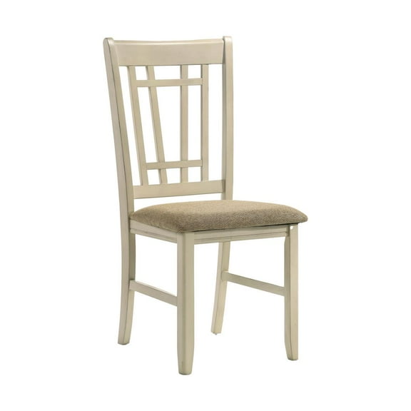 Intercon Furniture Mission Casuals Wood Chair in Rustic White/Oak (Set of 2)
