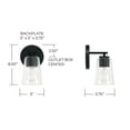 thumbnail image 3 of Capital Lighting 648611MB-537 Portman 9" Tall Wall Sconce - Black, 3 of 7