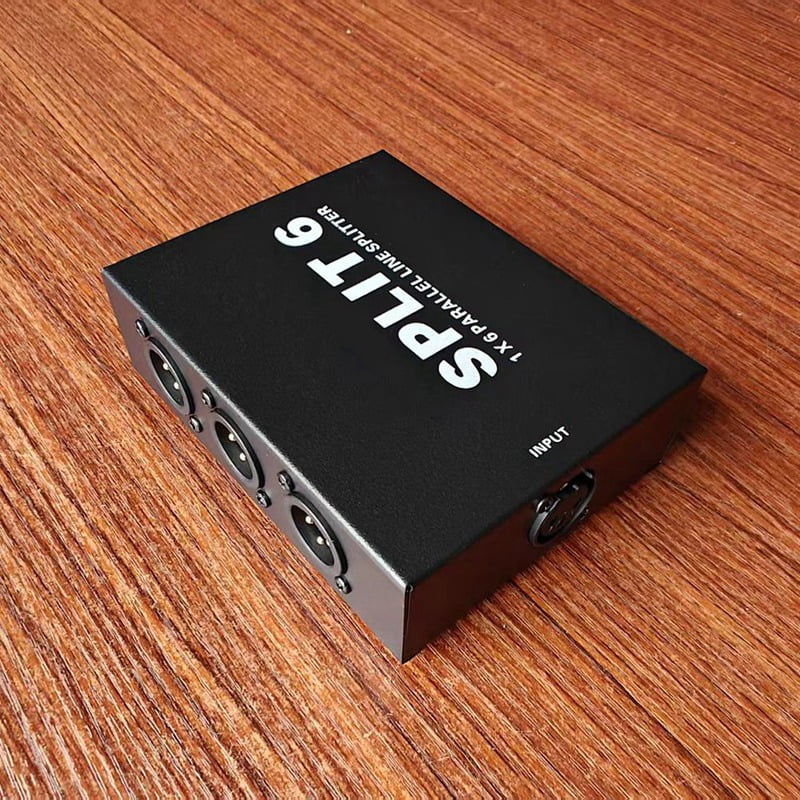 Passive XLR Interface 1 in 6 Out Signal Distributor or 6 in 1 Out Mixer Signal Distributor Stage Conference
