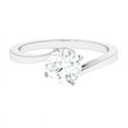 thumbnail image 5 of Silvago Jewel 1.6 Ct VVS1/D Oval Cut Diamond Rings - 14K White Gold Over Solitaire Rings - Bypass Engagement Wedding Ring for Women's - Causal Office Wear Rings - Promise Wedding Gifts for Her, 5 of 8