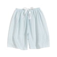 thumbnail image 5 of HBGVBA Women Casual Shorts,Summer Workout Shorts,Cloud Plaid Elastic Waist Loose Wide Leg Casual Soft Summer Shorts, 5 of 5