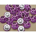 thumbnail image 5 of IBA Indianbeautifulart Purple 2 Hole Leopard & Tiger Animal Skin Buttons Canvas Fabric Covered Buttons&nbsp;Cloth Embellishments For Scrapbooking Pack Of 50, 5 of 7