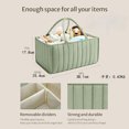 thumbnail image 6 of LEUCHTAMOR Baby Diaper Caddy Organizer,Stylish Nursery Storage Basket-Gift for Baby Shower,Newborn Caddy Organizer for Diaper Station-Green, 6 of 6