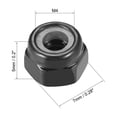 thumbnail image 2 of Unique Bargains M4x0.7mm Hex Lock Nuts Carbon Steel Nylon Insert Self-Lock nuts, 50Pcs Black, 2 of 5