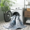 thumbnail image 4 of SAFAVIEH Tacoma Hailey Abstract Machine Washable Area Rug, Grey/Blue, 3' x 5', 4 of 12