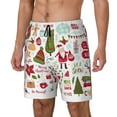 thumbnail image 2 of Fotbe Snowflakes Santa Claus Men’s Swim Trunks Quick Dry Swim Shorts Board Shorts with Mesh Lining-XX-Large, 2 of 9