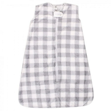 UPC: 0660168591293 | Hudson Baby Infant Plush Sleeping Bag Sack Blanket Gray Plaid 0-6 Months