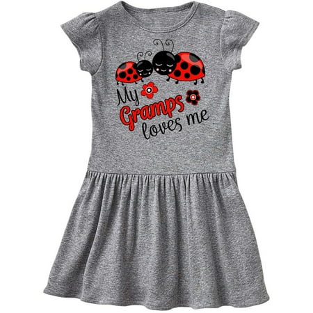

Inktastic My Gramps Loves Me with Cute Ladybugs Gift Toddler Girl Dress