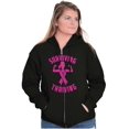 thumbnail image 5 of Breast Cancer Surviving & Thriving Zip Hoodie Sweatshirt Women Brisco Brands S, 5 of 6