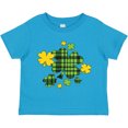 thumbnail image 3 of Inktastic St. Patrick's Day Plaid Green and Yellow Shamrocks Boys or Girls Toddler T-Shirt, 3 of 5