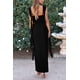 thumbnail image 2 of Vestido PRETTYGARDEN 2025 Verano Sin Mangas con Volantes Negro Talle S, 2 of 8