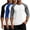 Black, variant on 3 Pack Men's Baseball T Shirt 3/4 Sleeve Raglan Sleeve Soft Stretchy Crew Neck Color Block Casual Blank Plain Workout Top Gray S