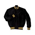 thumbnail image 1 of Chaqueta Heritage de poliéster con botones a presión para adultos BLK/ LT GLD/ WHT L Holloway 229140, 1 of 1