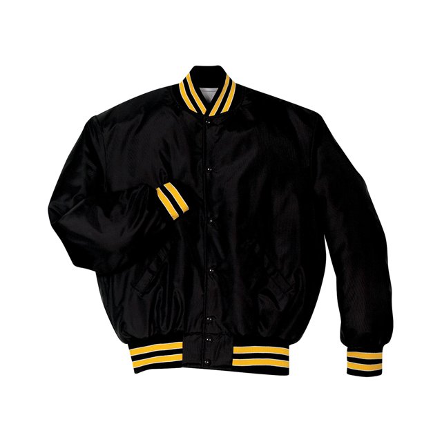 Chaqueta Heritage de poliéster con botones a presión para adultos BLK/ LT GLD/ WHT L Holloway 229140