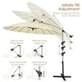 thumbnail image 5 of Gymax 10FT Patio Offset Hanging Umbrella Cantilever Umbrella w/ Tilt Adjustment Beige, 5 of 10