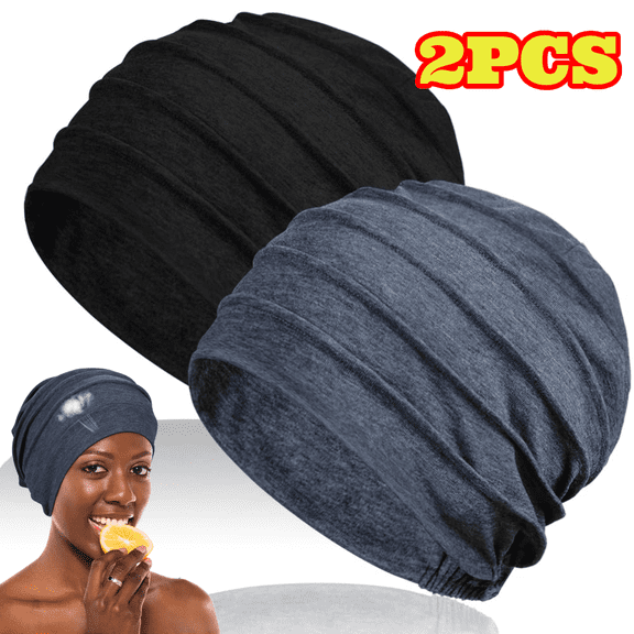 2pcs Cotton Slouchy Chemo Beanies, Chemo Cap Headwear Cancer Hats for Women with Hair Loss