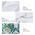 thumbnail image 2 of Yayeee Kitchen Hanging Hand Towels Set of 2 with Loop Bathroom Absorbent Tie Towel, Green Geometric Flowers, 2 of 7