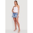 thumbnail image 2 of Women's Denim Frayed Ruffle Tiered Mini Skirt, 2 of 4