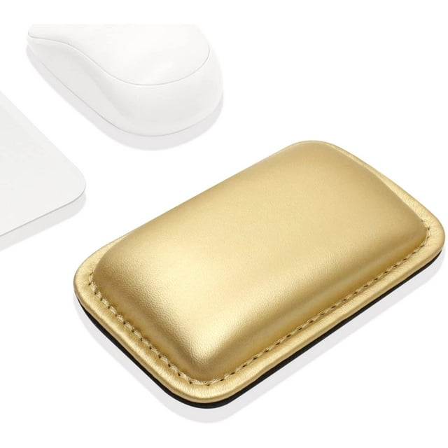 Office/Home PU Leather Mouse Wrist Rest Support Pad Mat Interior Soft Memory Foam for Magic Mouse Surface Mouse and Most of Wireless Wired Bluetooth Mouse Durable/Non-Slip