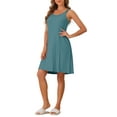 thumbnail image 4 of INSPIRE CHIC Women's Valentines Day Sleeveless Pajama Dress Modal Chemise Sleepshirts Nightshirts Spaghetti Strap Nightgowns S Lake Green, 4 of 6